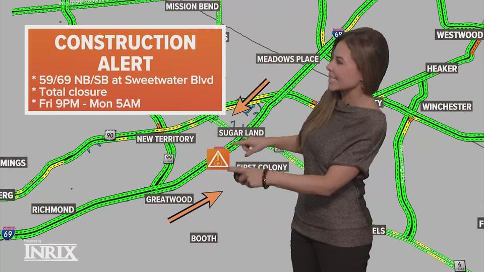 Fort Bend road closure: All main lanes of Southwest Freeway in Sugar Land will be closed this weekend